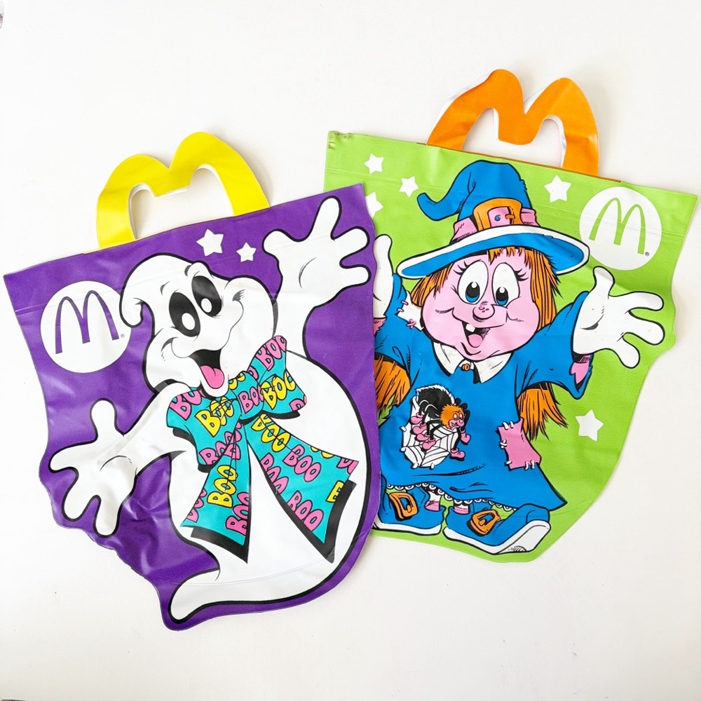 Vintage 1990 McDonalds Halloween Treat Bags candy bags